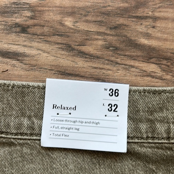 Goodfellow Olive Brown Relaxed Fit Total Flex Denim Jeans - Picture 5 of 8